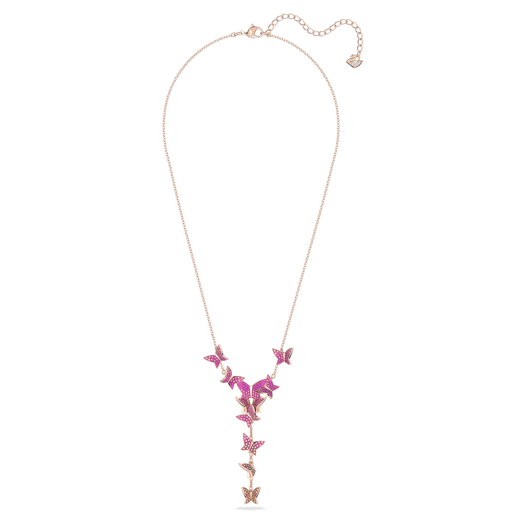 Foto 2 | Collar Lilia De Swarovski, Collar En Y Con Motivos De Mariposas Rosas - Venta Internacional.