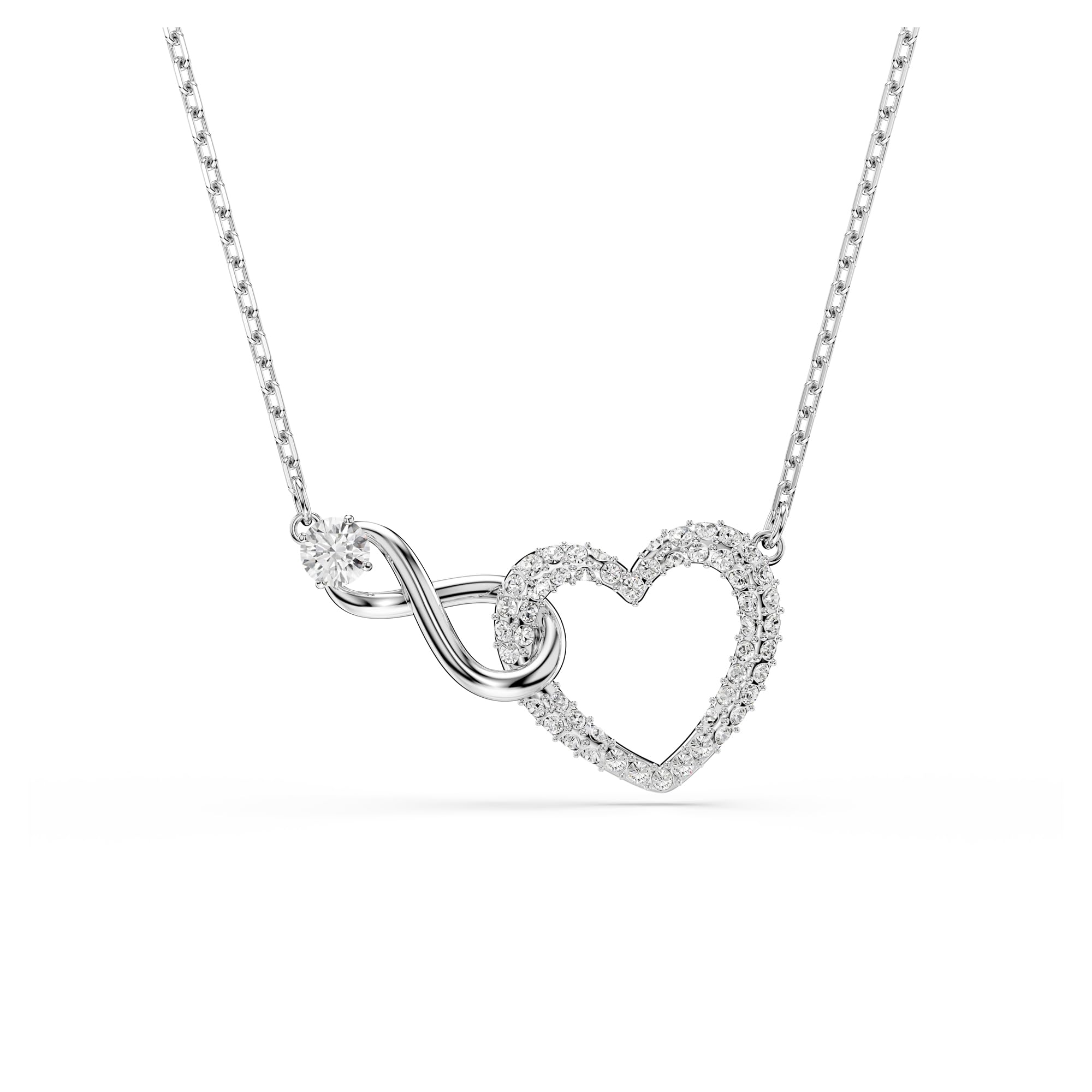 Foto 2 pulgar | Collar Con Colgante De Hipérbola De Swarovski En Forma De Corazón Infinito - Venta Internacional.