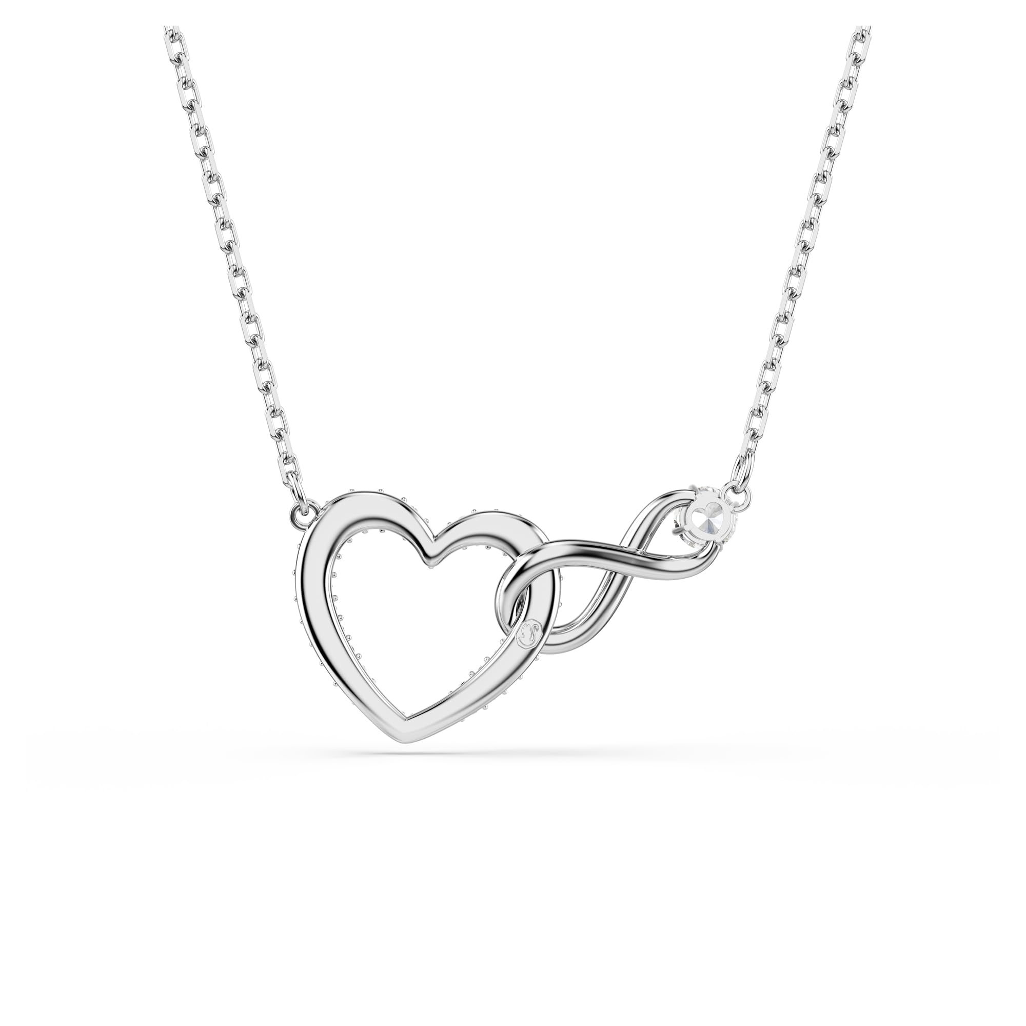 Foto 5 pulgar | Collar Con Colgante De Hipérbola De Swarovski En Forma De Corazón Infinito - Venta Internacional.