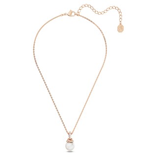 Foto 2 | Collar Con Colgante Original De Swarovski En Forma De Perla En Tono Oro Rosa - Venta Internacional.