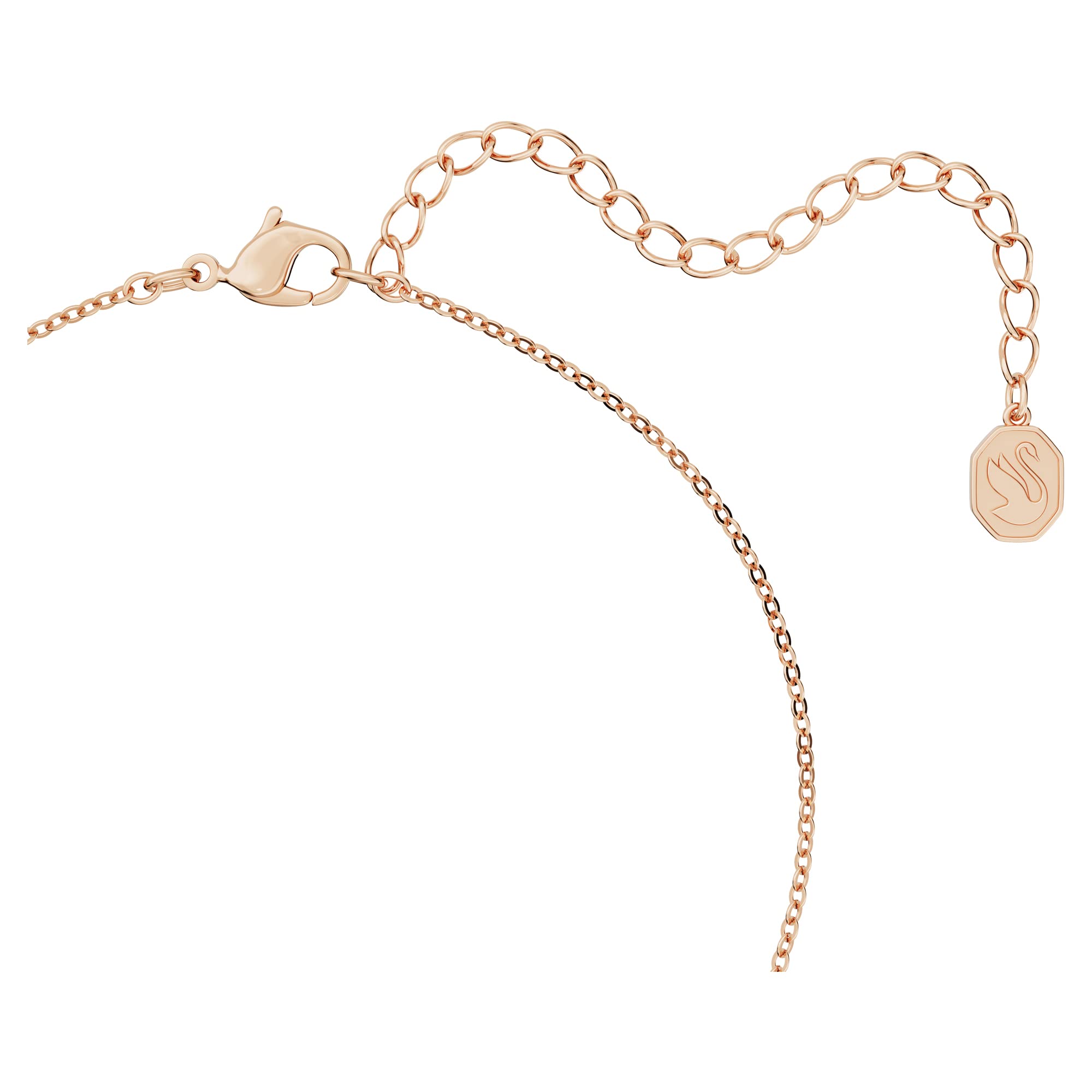 Foto 4 pulgar | Collar Con Colgante Original De Swarovski En Forma De Perla En Tono Oro Rosa - Venta Internacional.