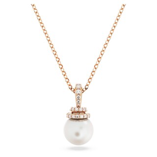 Foto 4 | Collar Con Colgante Original De Swarovski En Forma De Perla En Tono Oro Rosa - Venta Internacional.