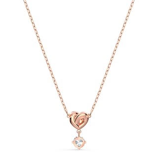Foto 4 | Collar Swarovski Con Colgante En Forma De Corazón Para Toda La Vida, Tono Oro Rosa - Venta Internacional.
