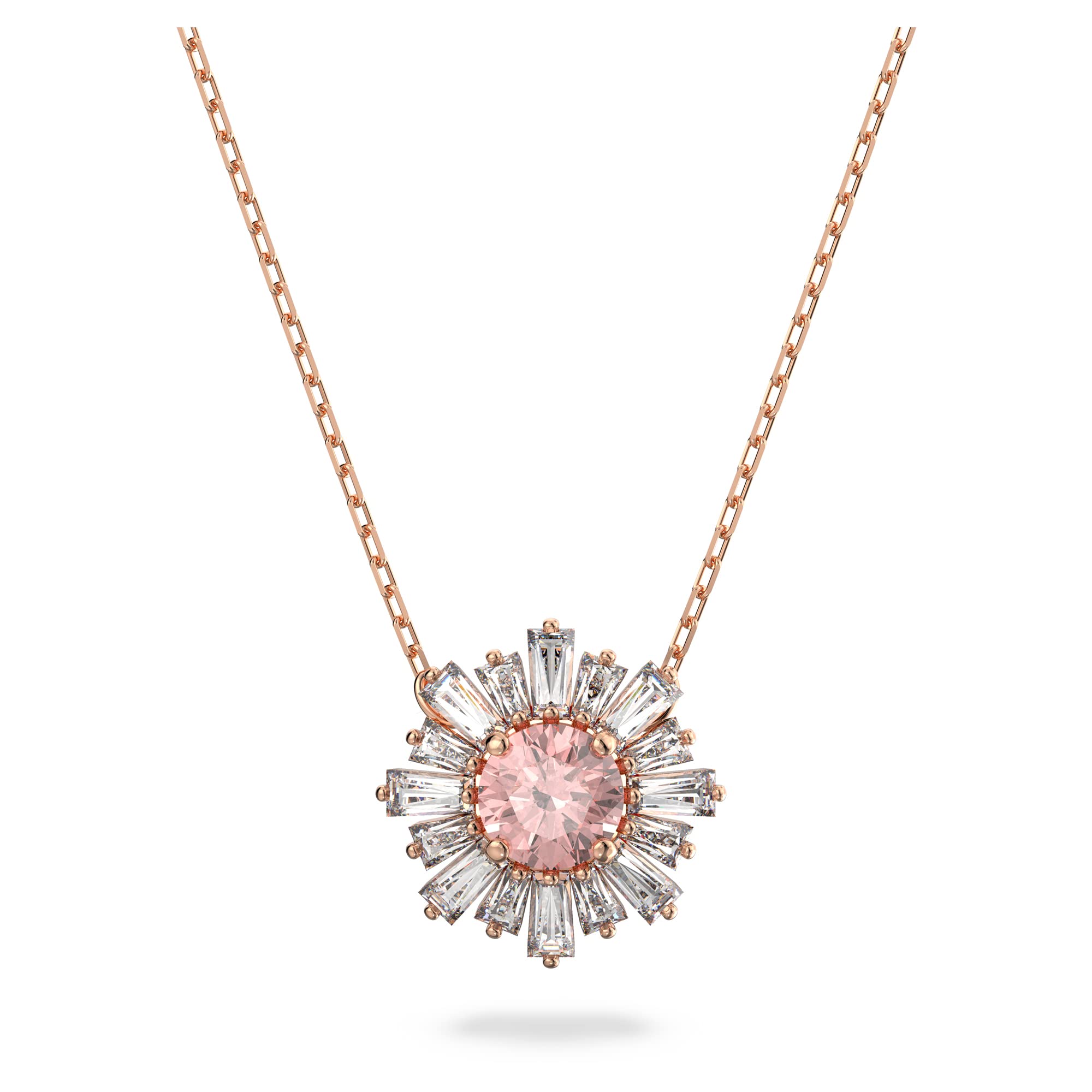 Foto 2 pulgar | Collar Con Colgante Swarovski Sunshine Con Cristal Rosa Y Transparente - Venta Internacional.