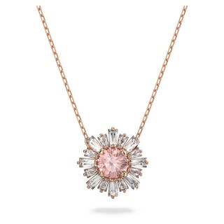 Foto 1 | Collar Con Colgante Swarovski Sunshine Con Cristal Rosa Y Transparente - Venta Internacional.