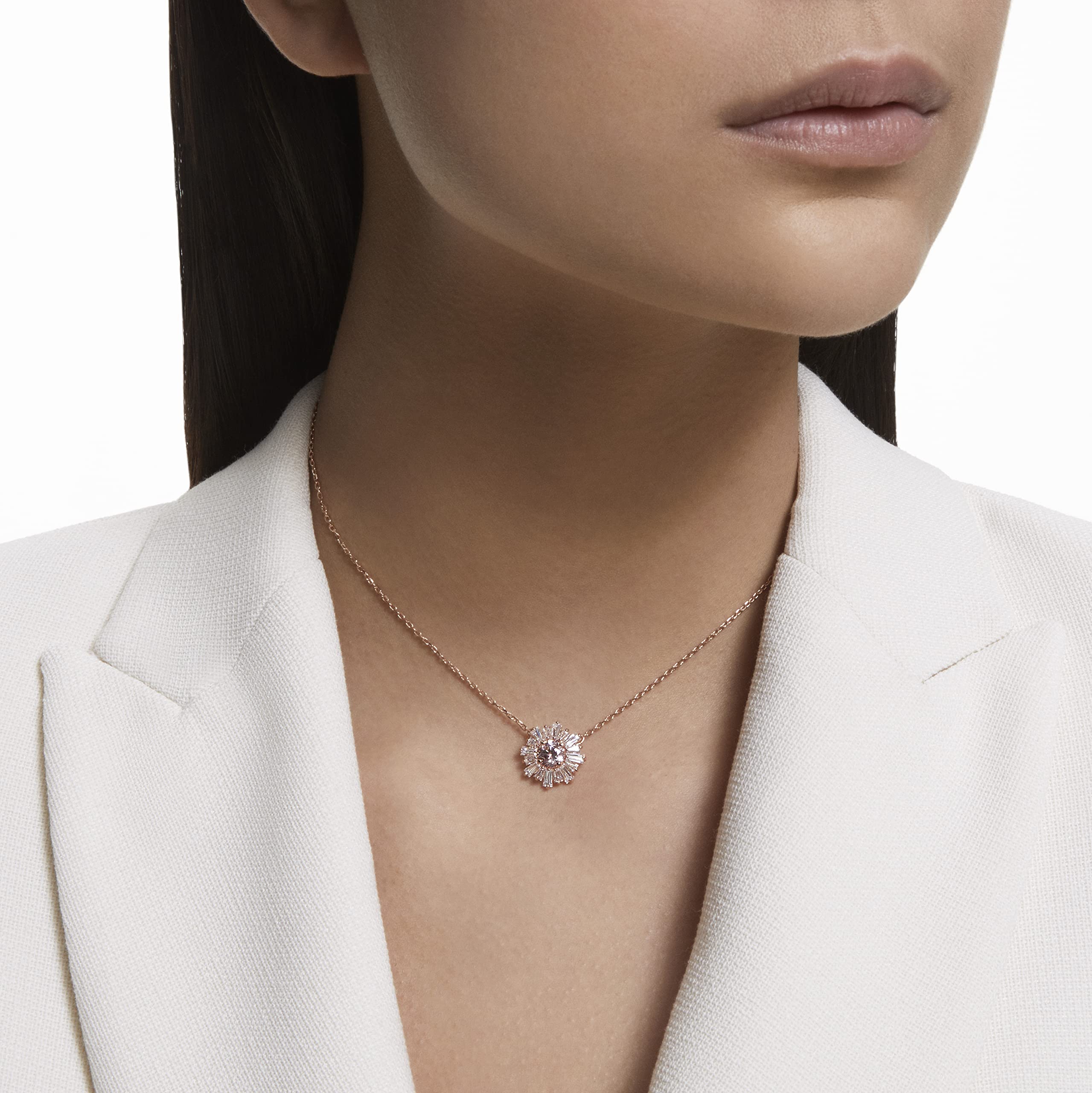 Foto 7 | Collar Con Colgante Swarovski Sunshine Con Cristal Rosa Y Transparente - Venta Internacional.