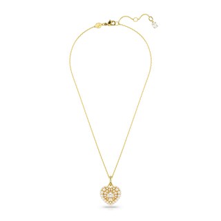 Foto 2 | Collar Con Colgante Idyllia De Swarovski En Forma De Corazón Con Piedra Octogonal Transparente - Venta Internacional.