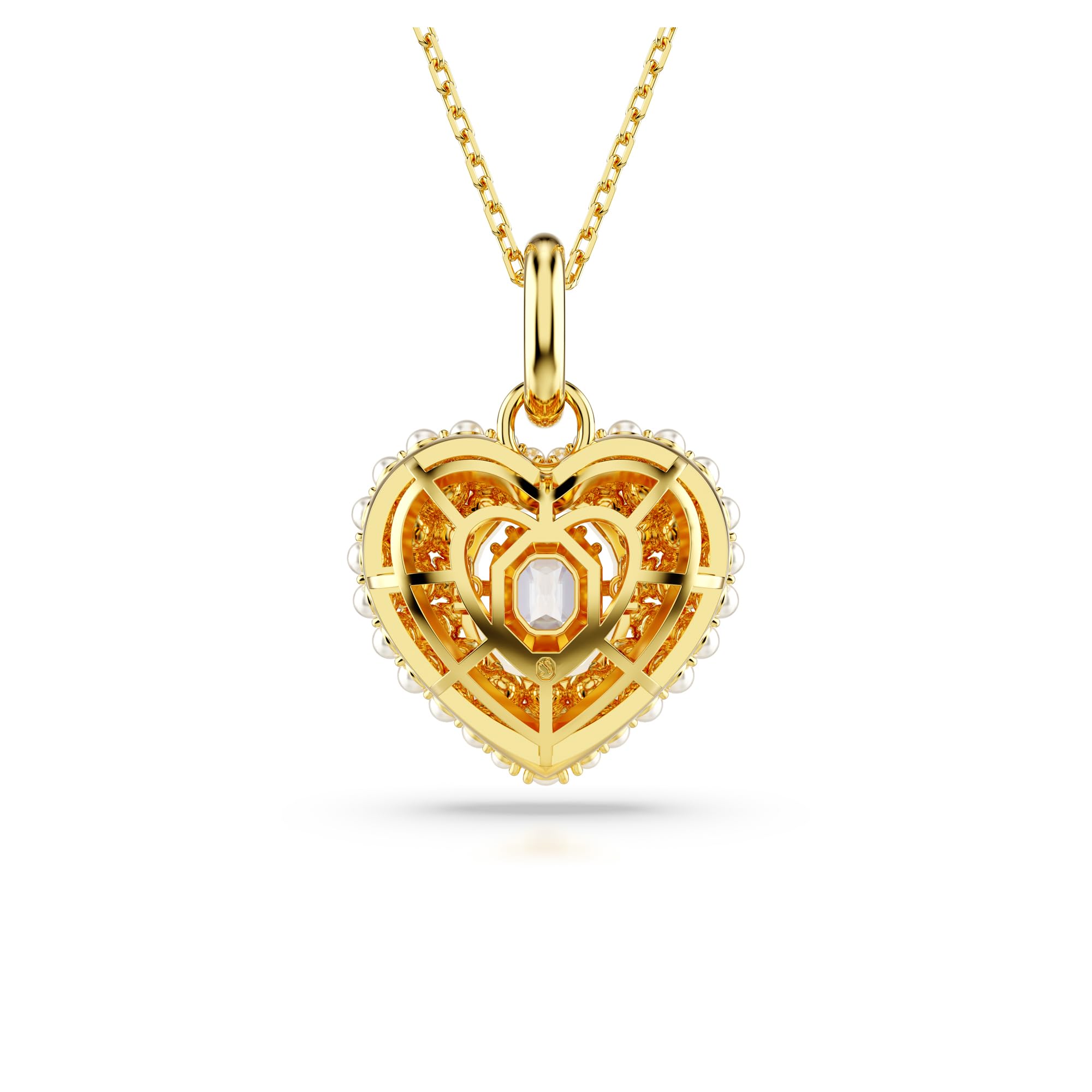 Foto 4 | Collar Con Colgante Idyllia De Swarovski En Forma De Corazón Con Piedra Octogonal Transparente - Venta Internacional.