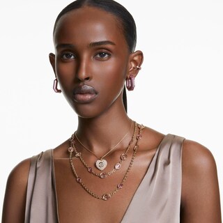 Foto 6 | Collar Con Colgante Idyllia De Swarovski En Forma De Corazón Con Piedra Octogonal Transparente - Venta Internacional.