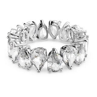 Foto 1 | Anillo Swarovski Pear Vittore Con Cristal Blanco Bañado En Rodio - Venta Internacional.
