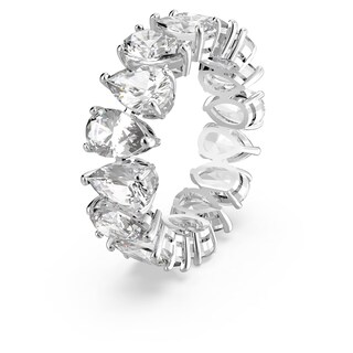 Foto 2 | Anillo Swarovski Pear Vittore Con Cristal Blanco Bañado En Rodio - Venta Internacional.