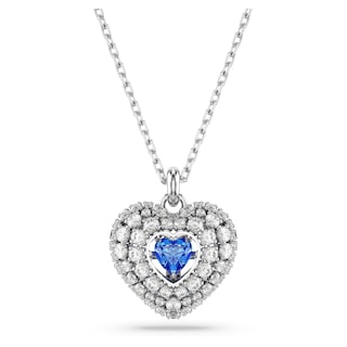 Foto 1 | Collar Con Colgante Idyllia De Swarovski En Forma De Corazón Y Cristal Azul - Venta Internacional.