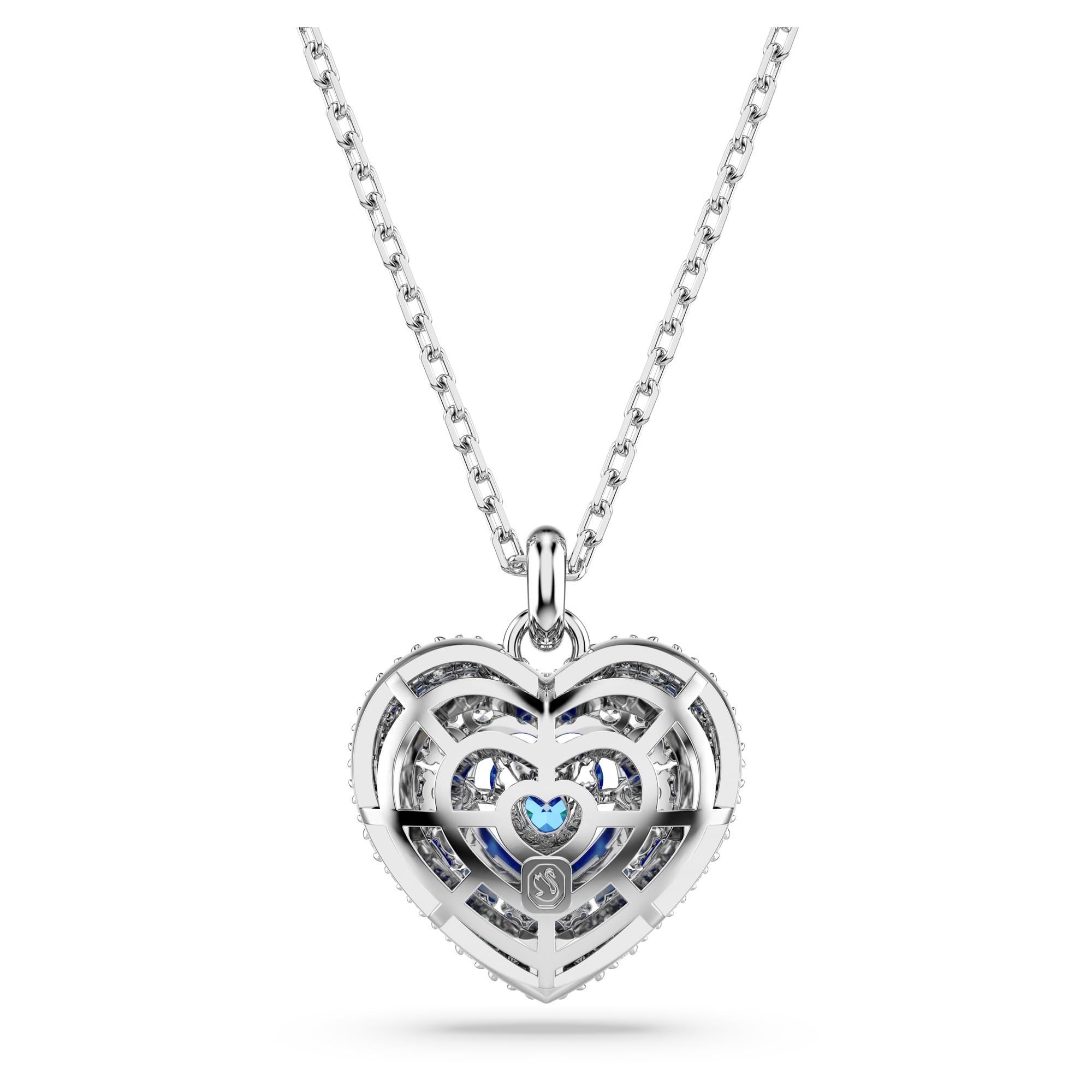 Foto 5 pulgar | Collar Con Colgante Idyllia De Swarovski En Forma De Corazón Y Cristal Azul - Venta Internacional.