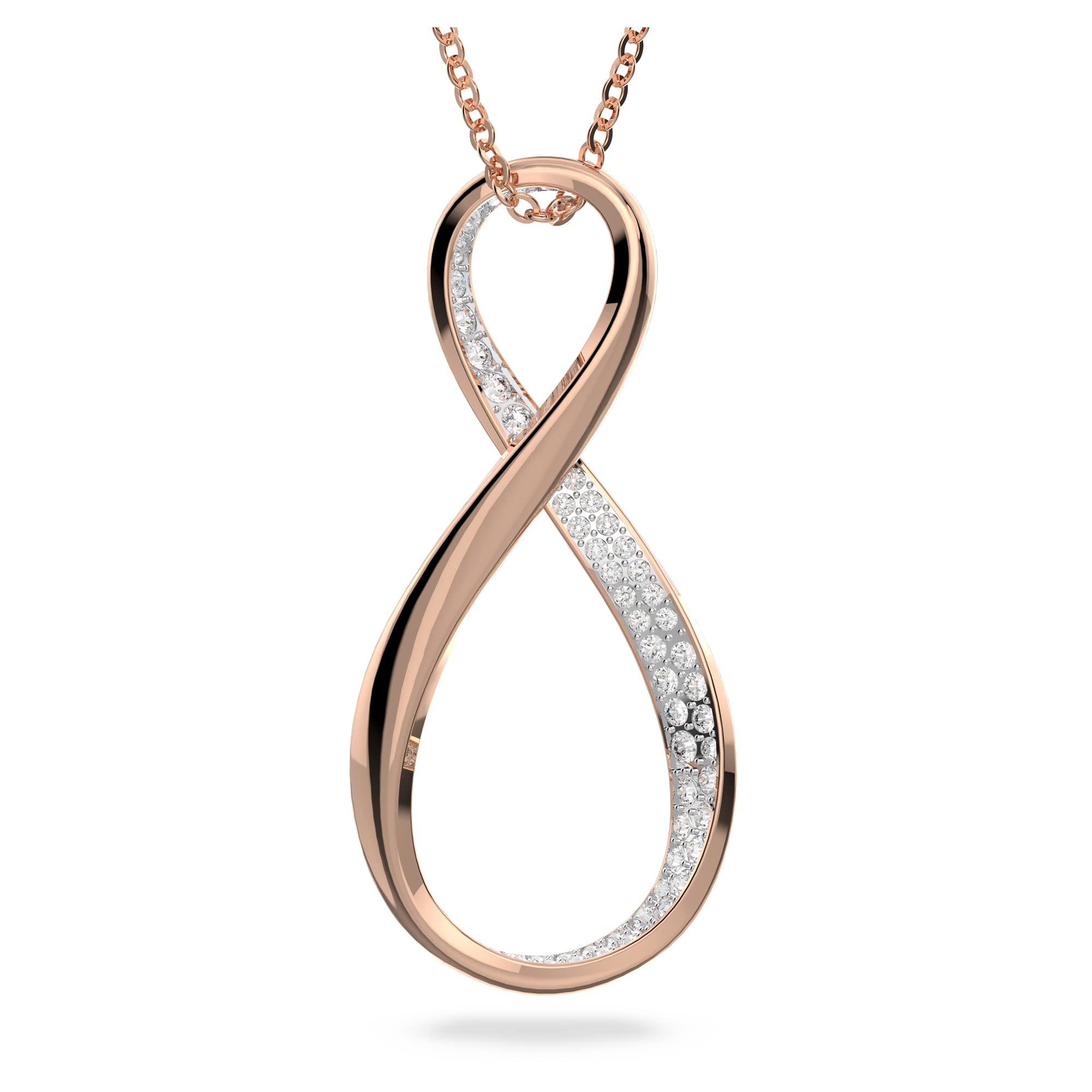 Collar Swarovski Exist Con Colgante Infinito En Oro Rosa Blanco - Venta Internacional.