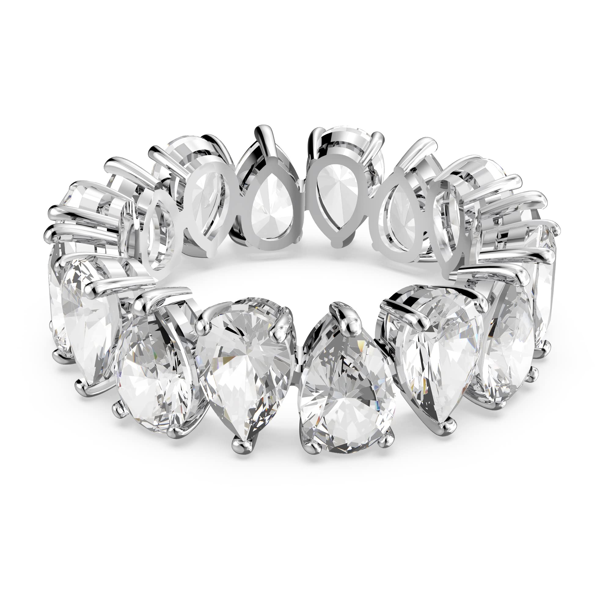Foto 2 pulgar | Anillo Swarovski Pear Vittore Con Cristal Blanco Bañado En Rodio - Venta Internacional.