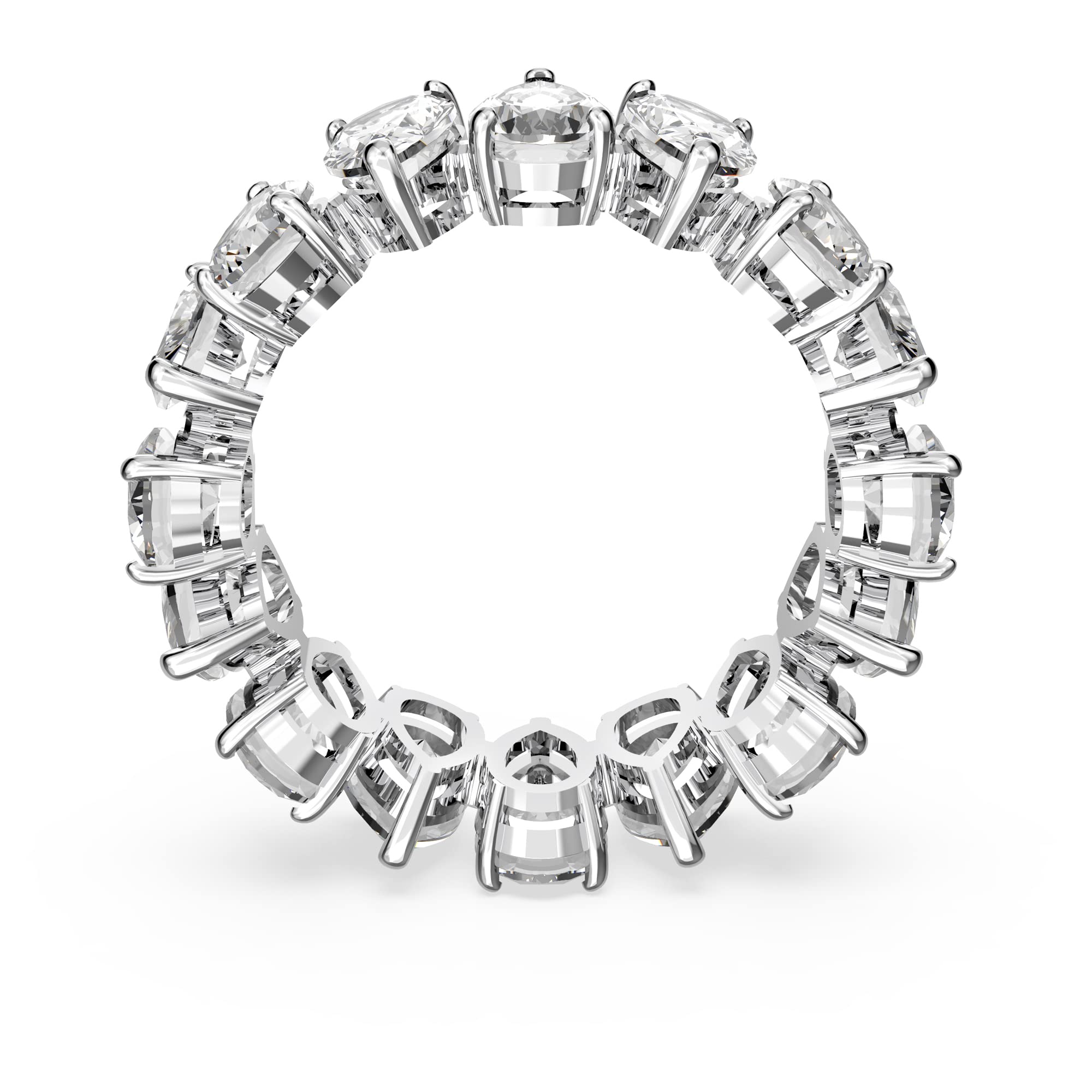 Foto 6 pulgar | Anillo Swarovski Pear Vittore Con Cristal Blanco Bañado En Rodio - Venta Internacional.