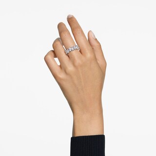 Foto 7 | Anillo Swarovski Pear Vittore Con Cristal Blanco Bañado En Rodio - Venta Internacional.