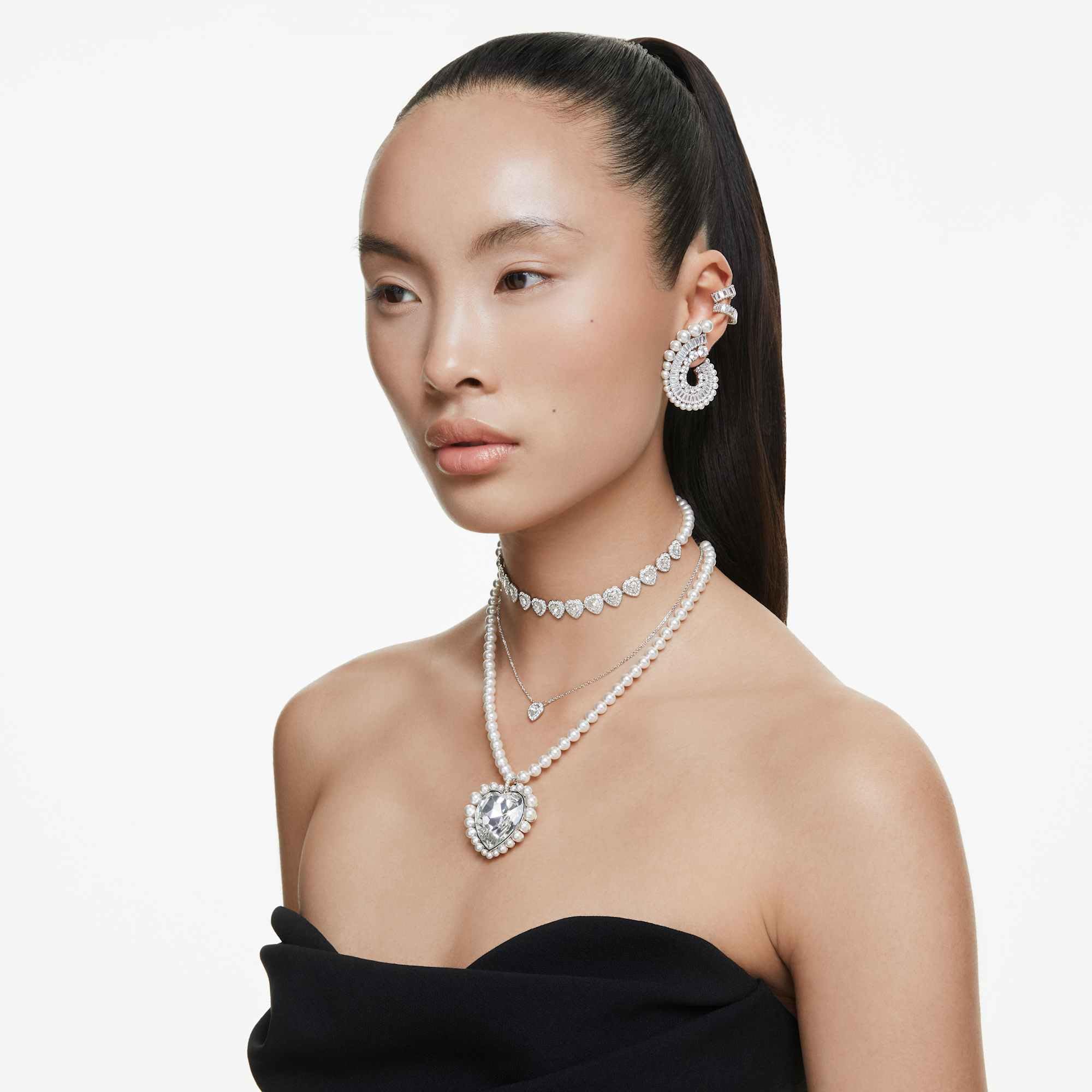 Foto 6 | Collar Swarovski Ariana Grande Con Forma De Corazón De Cristal Angelical - Venta Internacional.