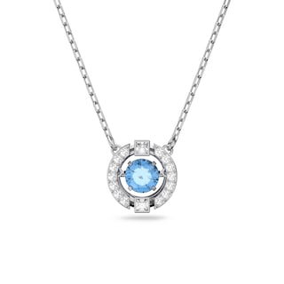 Foto 1 | Collar Swarovski Una Redondo Con Cristales Azules Y Transparentes - Venta Internacional.