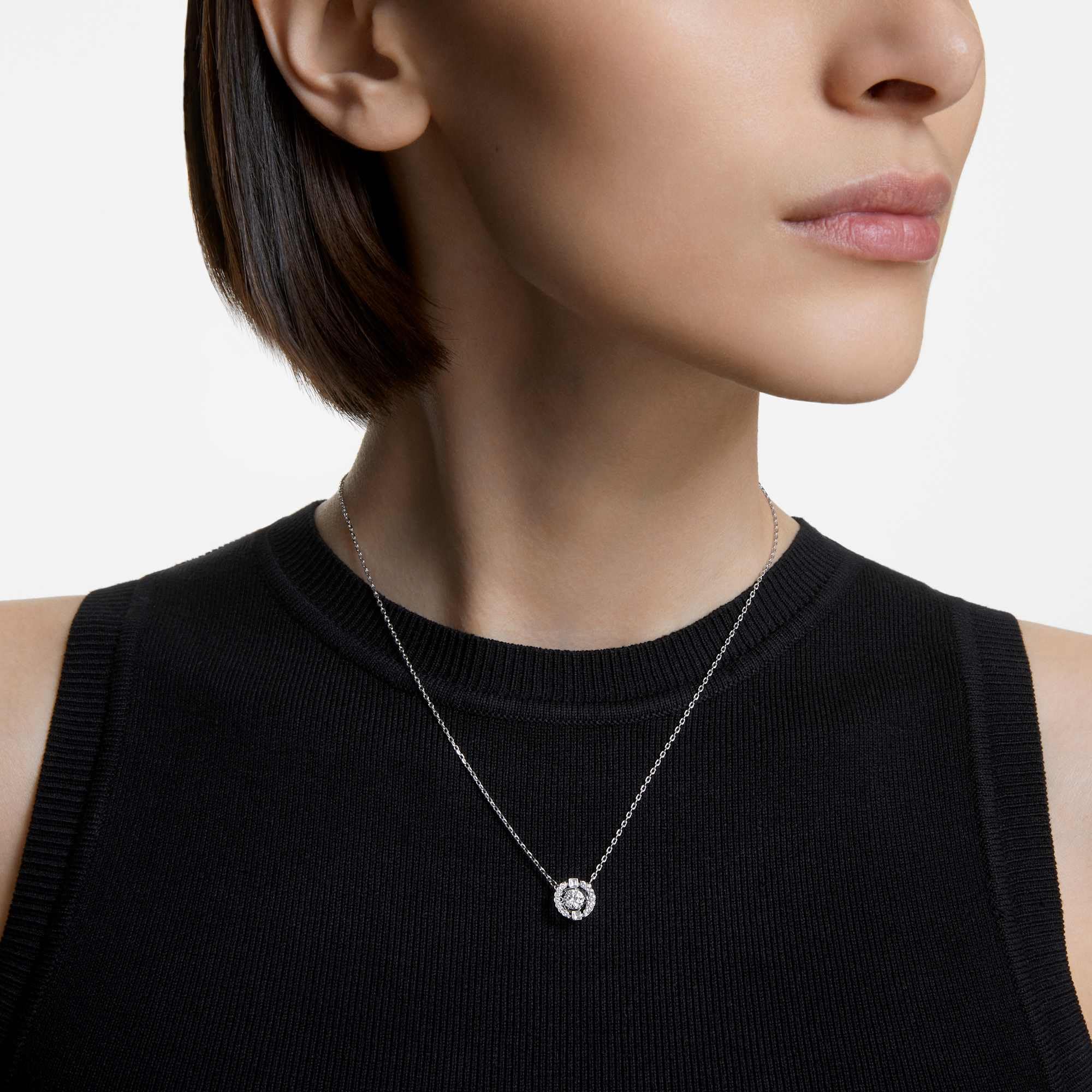 Foto 5 | Collar Swarovski Una Con Colgante Para Mujer En Cristal Azul Rodio - Venta Internacional.