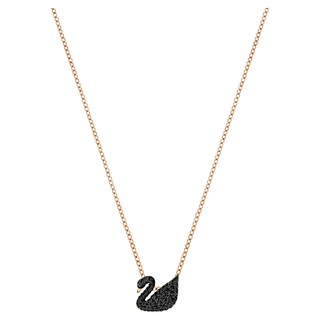 Foto 1 | Collar Con Colgante De Cisne De Swarovski Con Pavé De Cristal Negro - Venta Internacional.