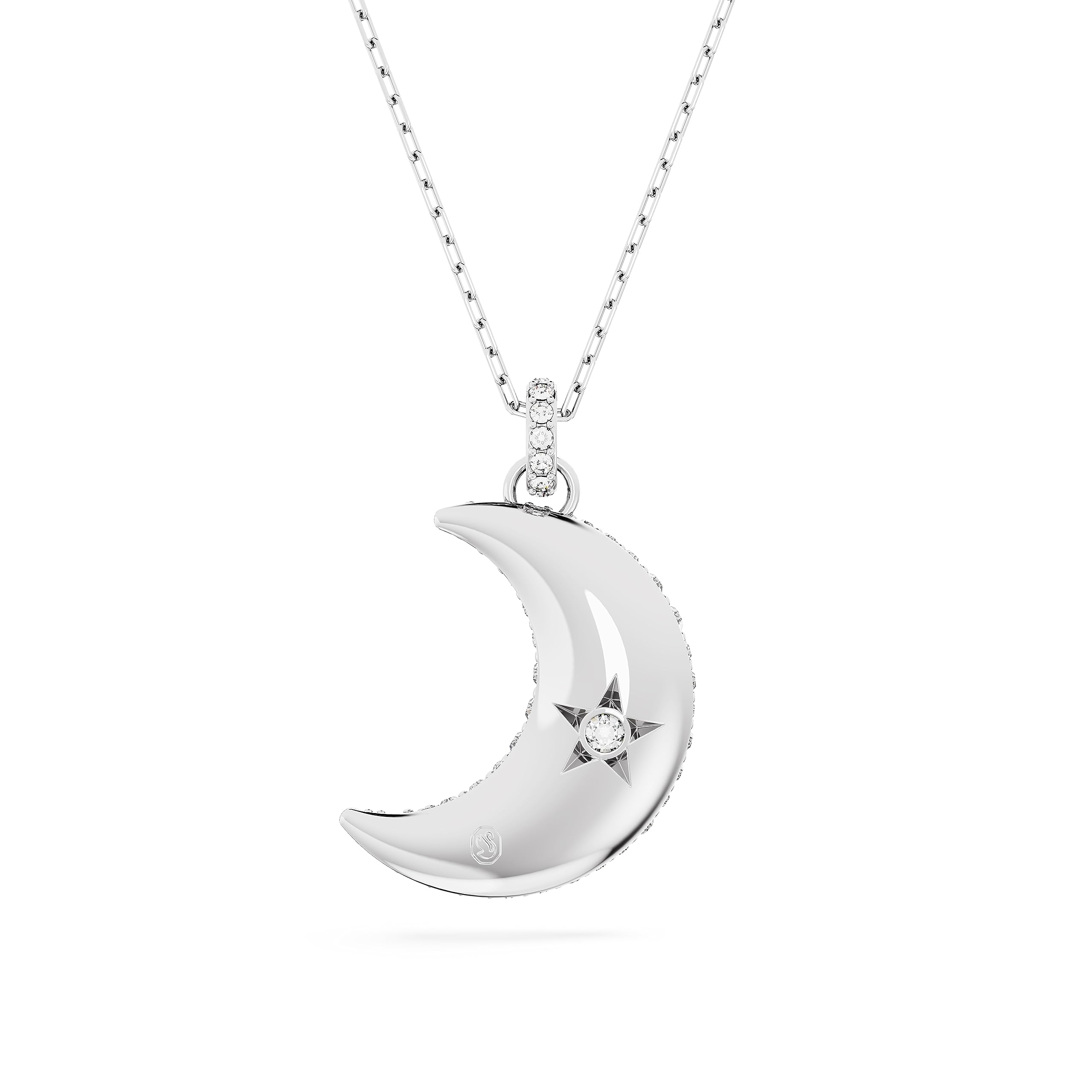 Foto 5 pulgar | Colgante Swarovski Sublima Con Luna Creciente De Rodio - Venta Internacional.