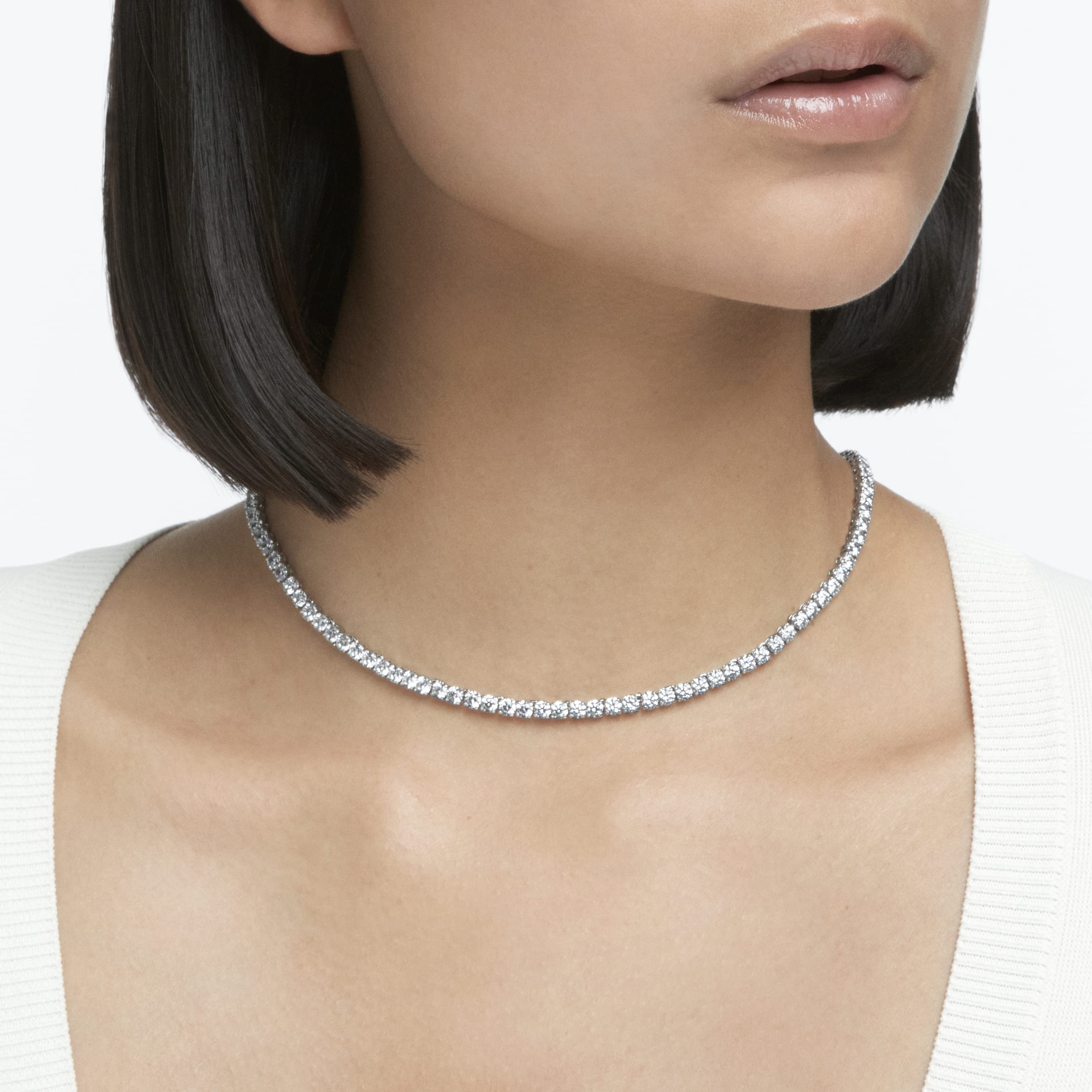 Foto 5 | Collar Swarovski Tennis Deluxe Versátil Con Cristales Transparentes - Venta Internacional.