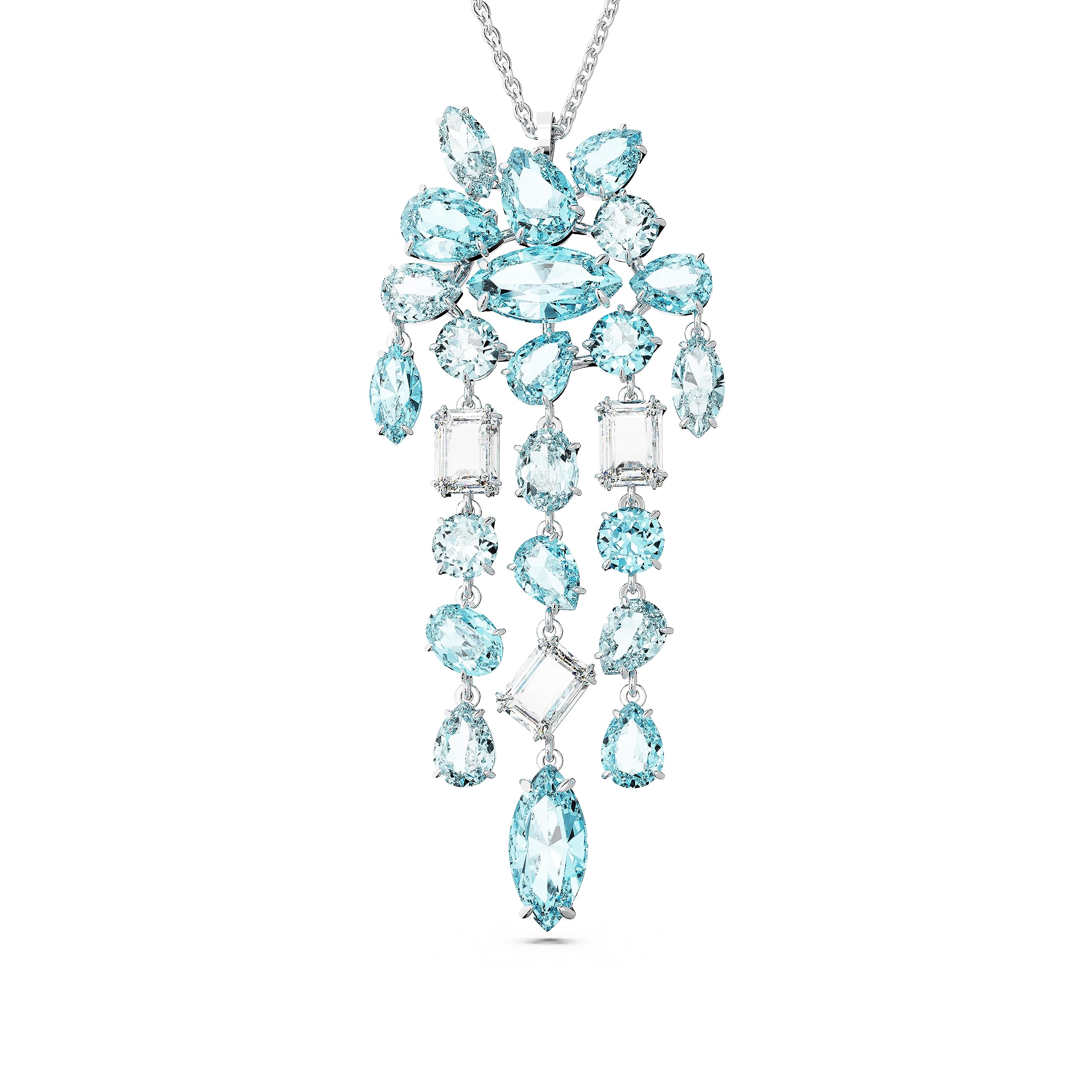 Foto 1 | Collar Con Colgante De Gema De Swarovski Con Piedras Azules De Talla Mixta - Venta Internacional.