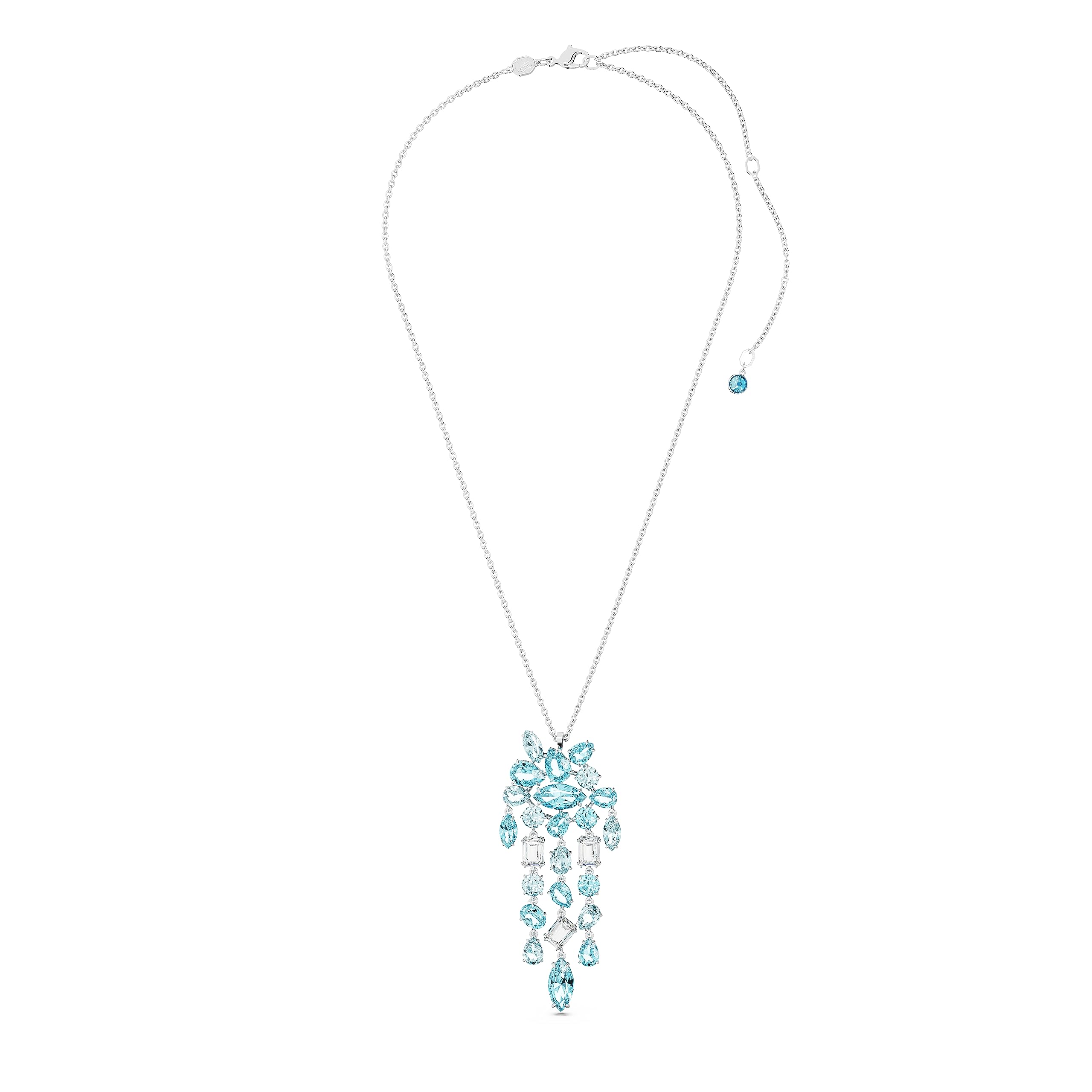 Foto 2 | Collar Con Colgante De Gema De Swarovski Con Piedras Azules De Talla Mixta - Venta Internacional.