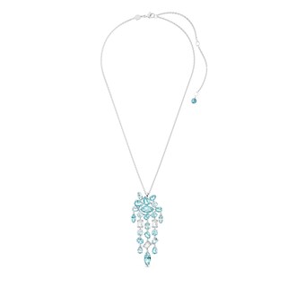 Foto 2 | Collar Con Colgante De Gema De Swarovski Con Piedras Azules De Talla Mixta - Venta Internacional.