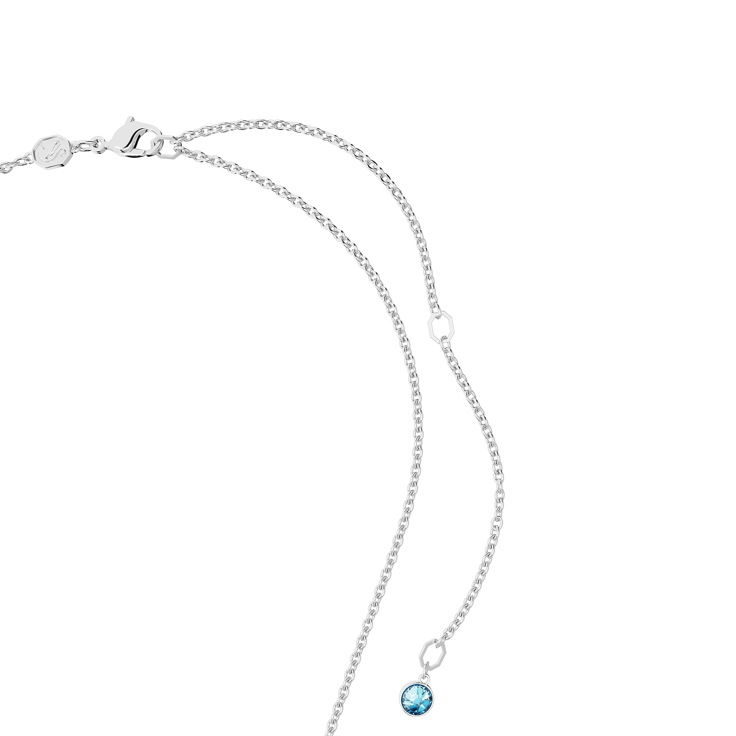 Foto 4 pulgar | Collar Con Colgante De Gema De Swarovski Con Piedras Azules De Talla Mixta - Venta Internacional.