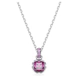 Colgante De Cristal Rosa Con Piedra Natal De Febrero De Swarovski - Venta Internacional.