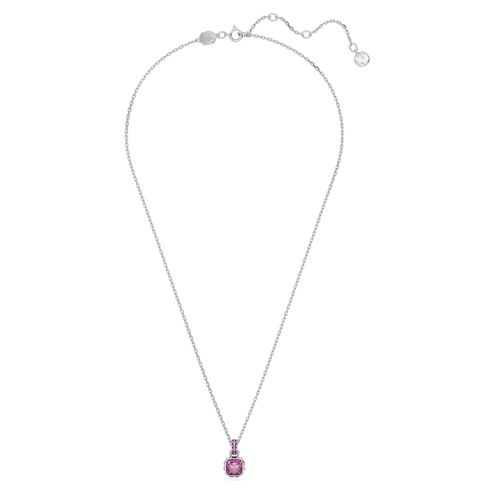 Foto 3 pulgar | Colgante De Cristal Rosa Con Piedra Natal De Febrero De Swarovski - Venta Internacional.