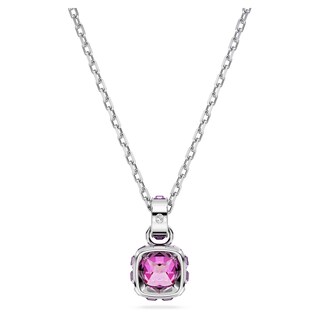 Foto 4 | Colgante De Cristal Rosa Con Piedra Natal De Febrero De Swarovski - Venta Internacional.