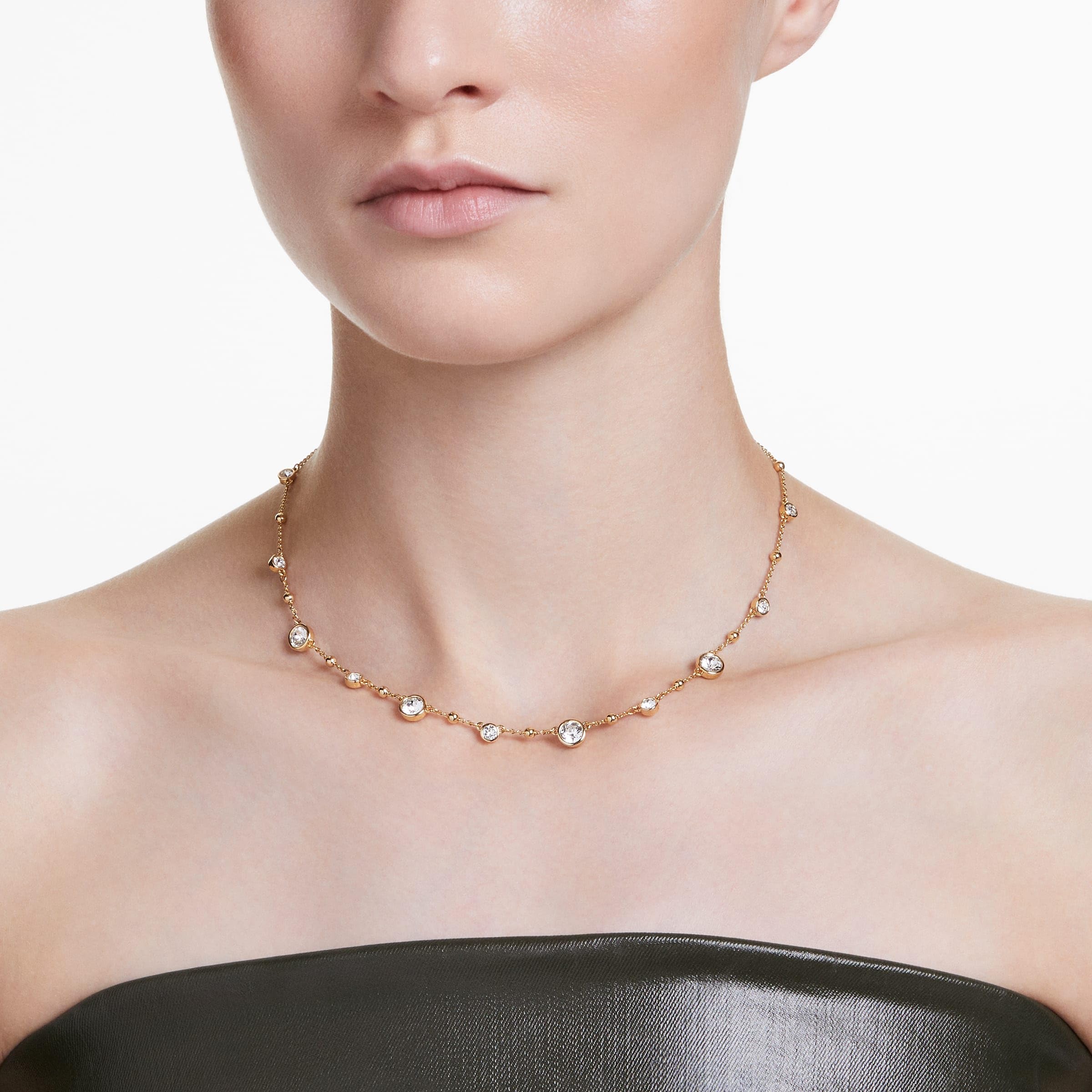 Foto 6 pulgar | Collar Swarovski Imber Scattered Design Con Cristales En Tono Dorado - Venta Internacional.