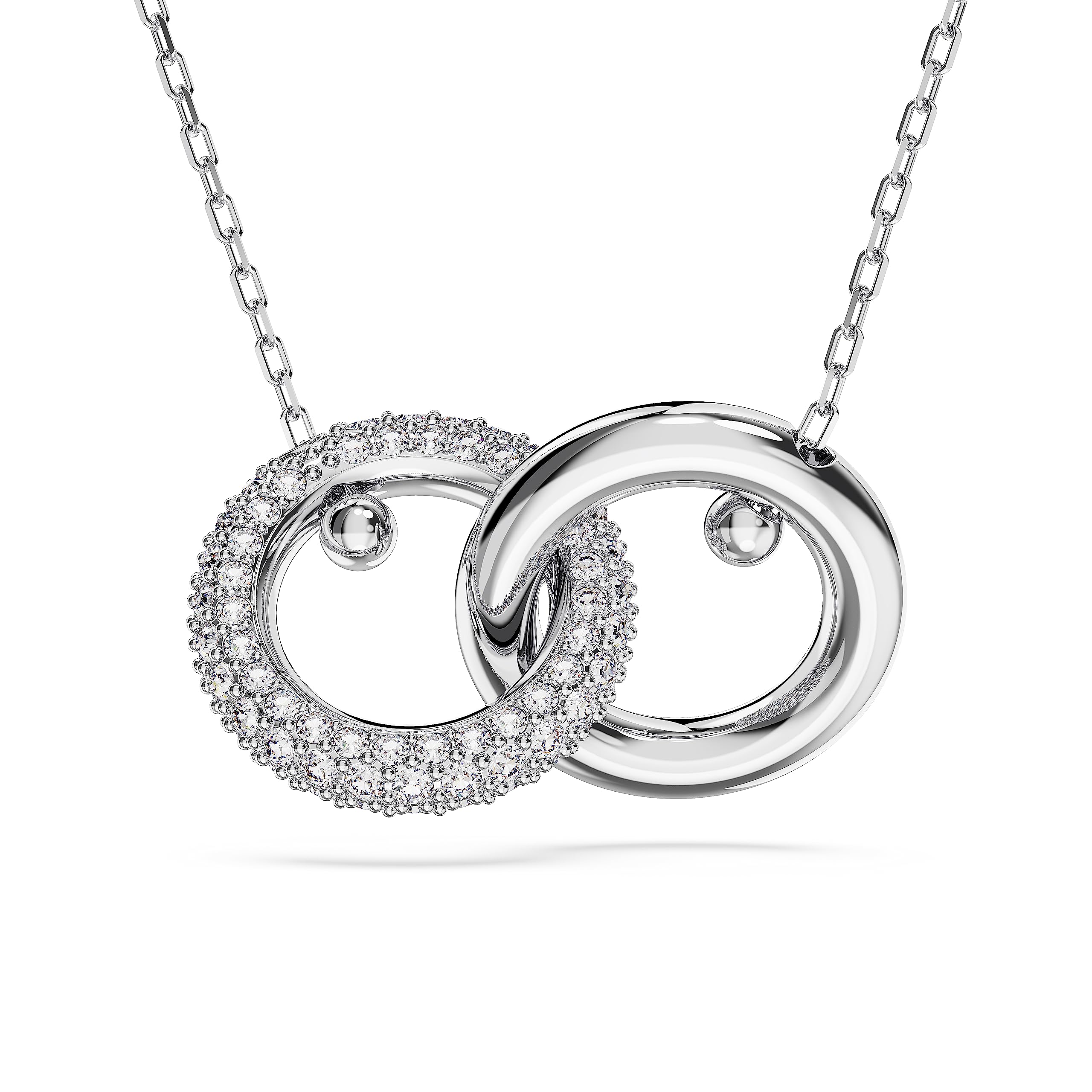 Foto 1 | Collar Con Colgante Swarovski Dextera Con Forma De Lazo Entrelazado, Transparente - Venta Internacional.