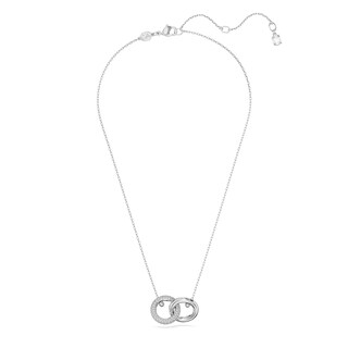 Foto 2 | Collar Con Colgante Swarovski Dextera Con Forma De Lazo Entrelazado, Transparente - Venta Internacional.