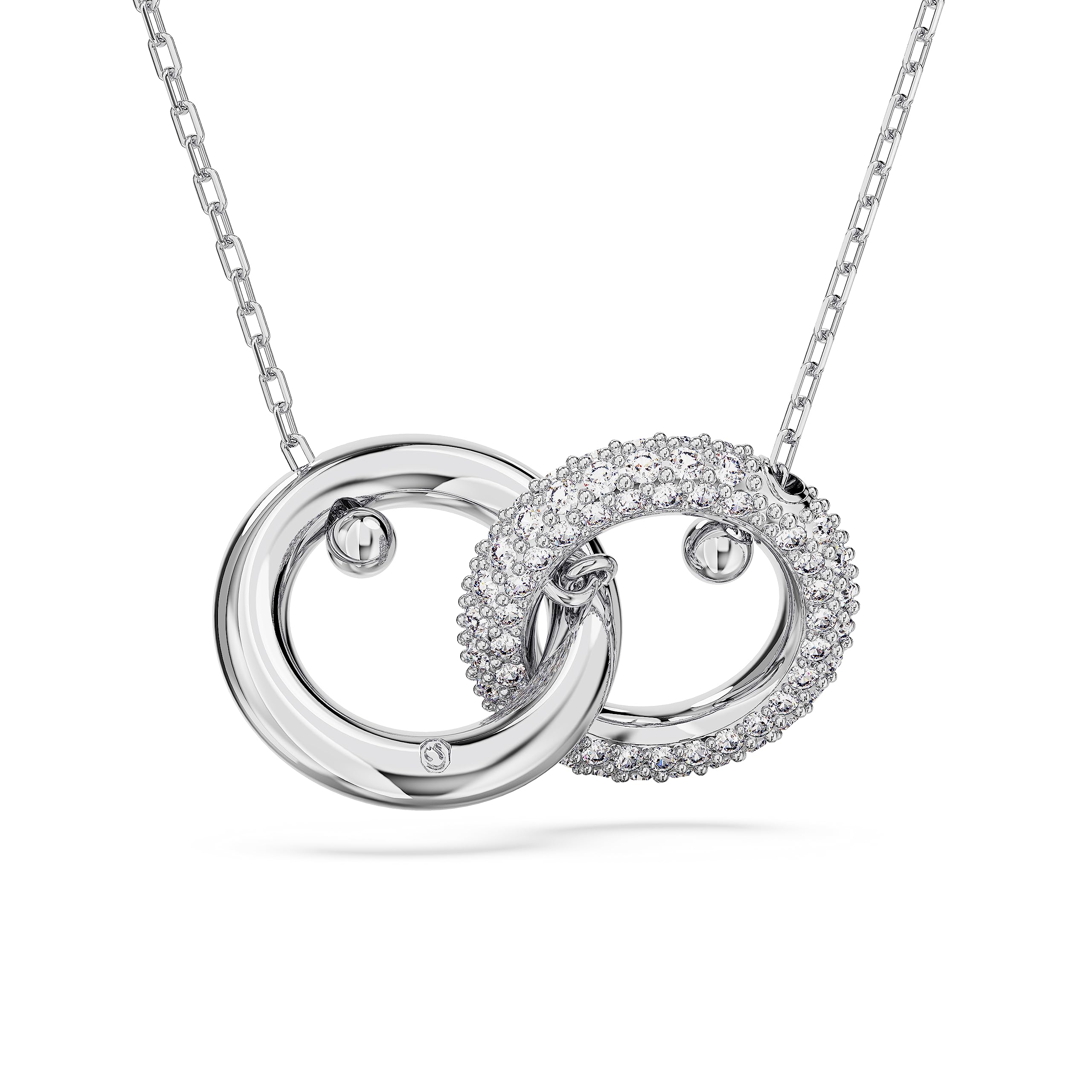 Foto 5 pulgar | Collar Con Colgante Swarovski Dextera Con Forma De Lazo Entrelazado, Transparente - Venta Internacional.