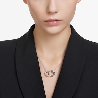 Foto 5 | Collar Con Colgante Swarovski Dextera Con Forma De Lazo Entrelazado, Transparente - Venta Internacional.