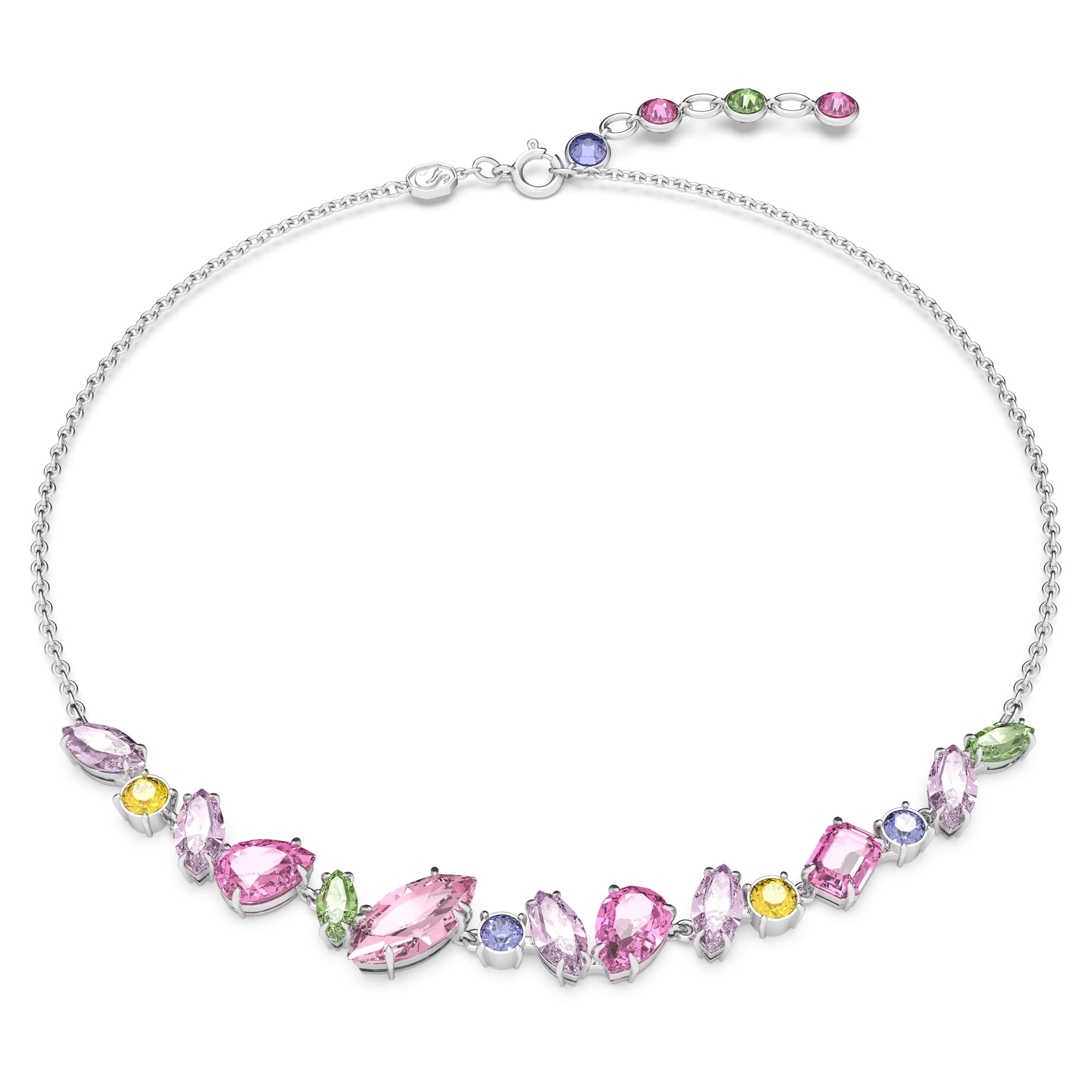 Conjunto De Joyas: Collar, Pendientes Y Pulsera Con Forma De Flor De Gema De Swarovski - Venta Internacional.
