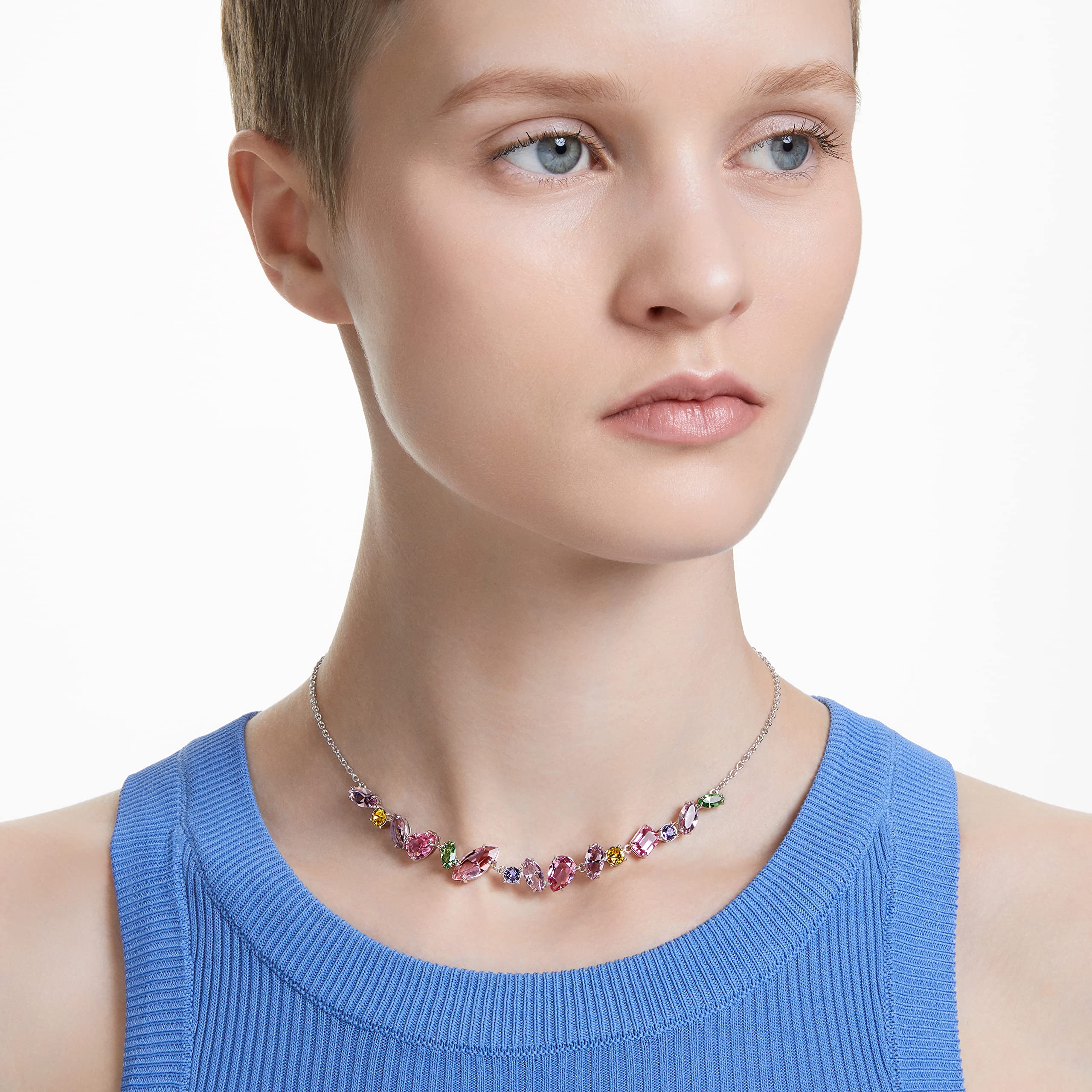 Foto 6 pulgar | Conjunto De Joyas: Collar, Pendientes Y Pulsera Con Forma De Flor De Gema De Swarovski - Venta Internacional.