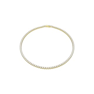 Foto 1 | Collar Swarovski Matrix Tennis Con Cristales Transparentes En Tono Dorado - Venta Internacional.