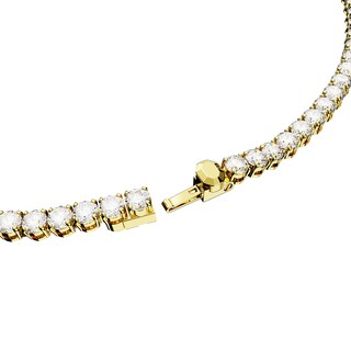 Foto 3 | Collar Swarovski Matrix Tennis Con Cristales Transparentes En Tono Dorado - Venta Internacional.