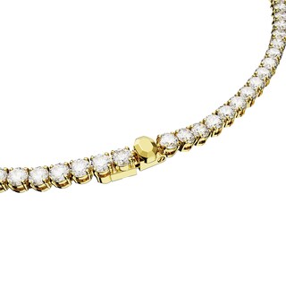 Foto 4 | Collar Swarovski Matrix Tennis Con Cristales Transparentes En Tono Dorado - Venta Internacional.
