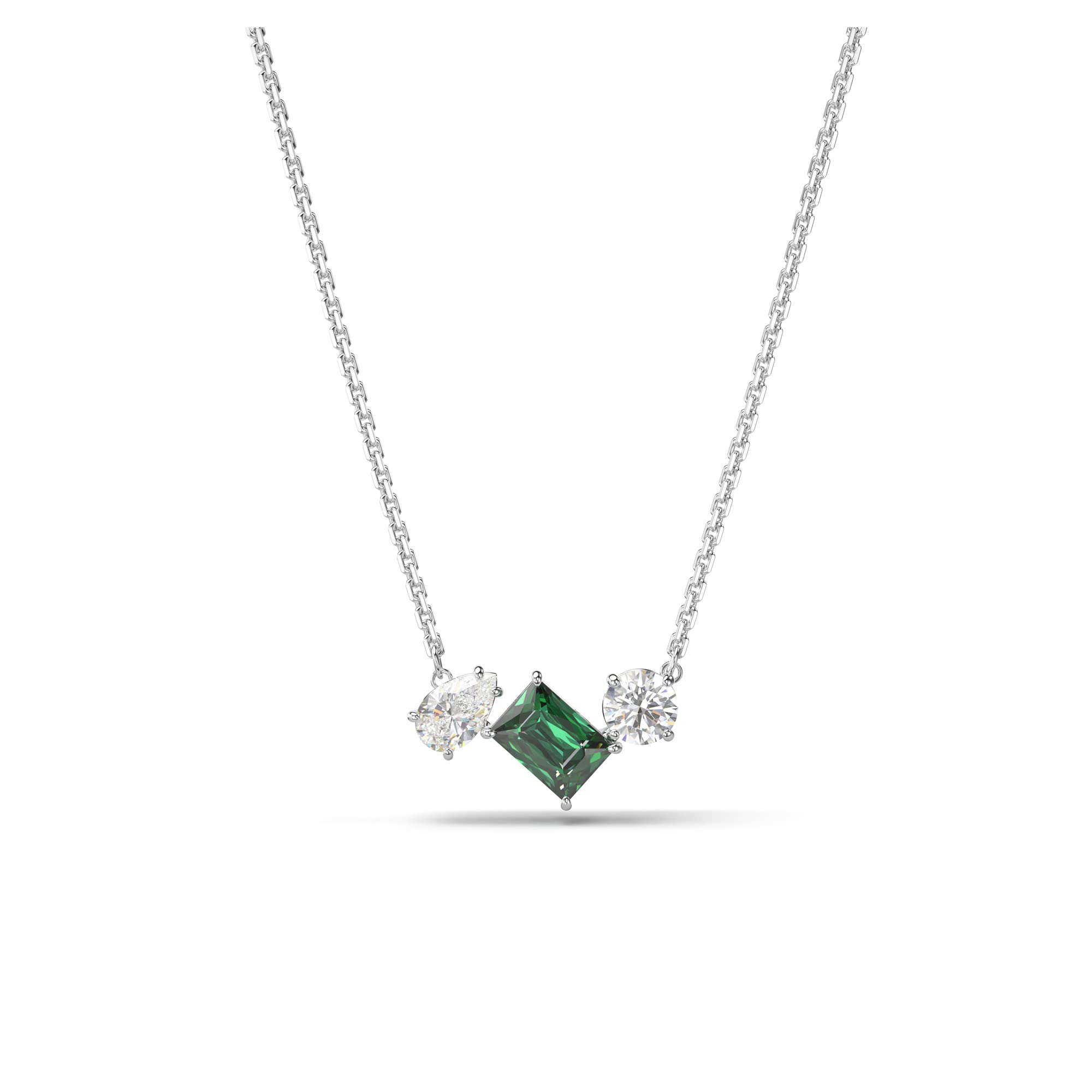 Foto 1 | Collar Swarovski Mesmera Con Piedras Verdes Y Transparentes Rodio - Venta Internacional.