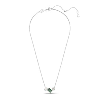 Foto 2 | Collar Swarovski Mesmera Con Piedras Verdes Y Transparentes Rodio - Venta Internacional.