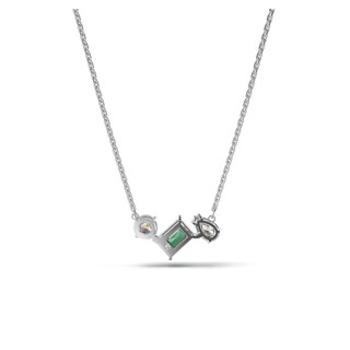 Foto 4 | Collar Swarovski Mesmera Con Piedras Verdes Y Transparentes Rodio - Venta Internacional.