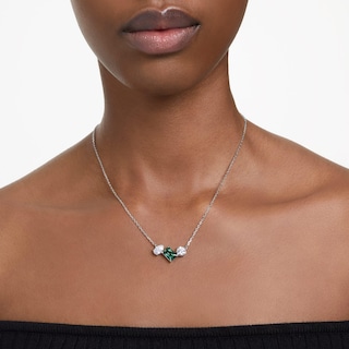 Foto 5 | Collar Swarovski Mesmera Con Piedras Verdes Y Transparentes Rodio - Venta Internacional.