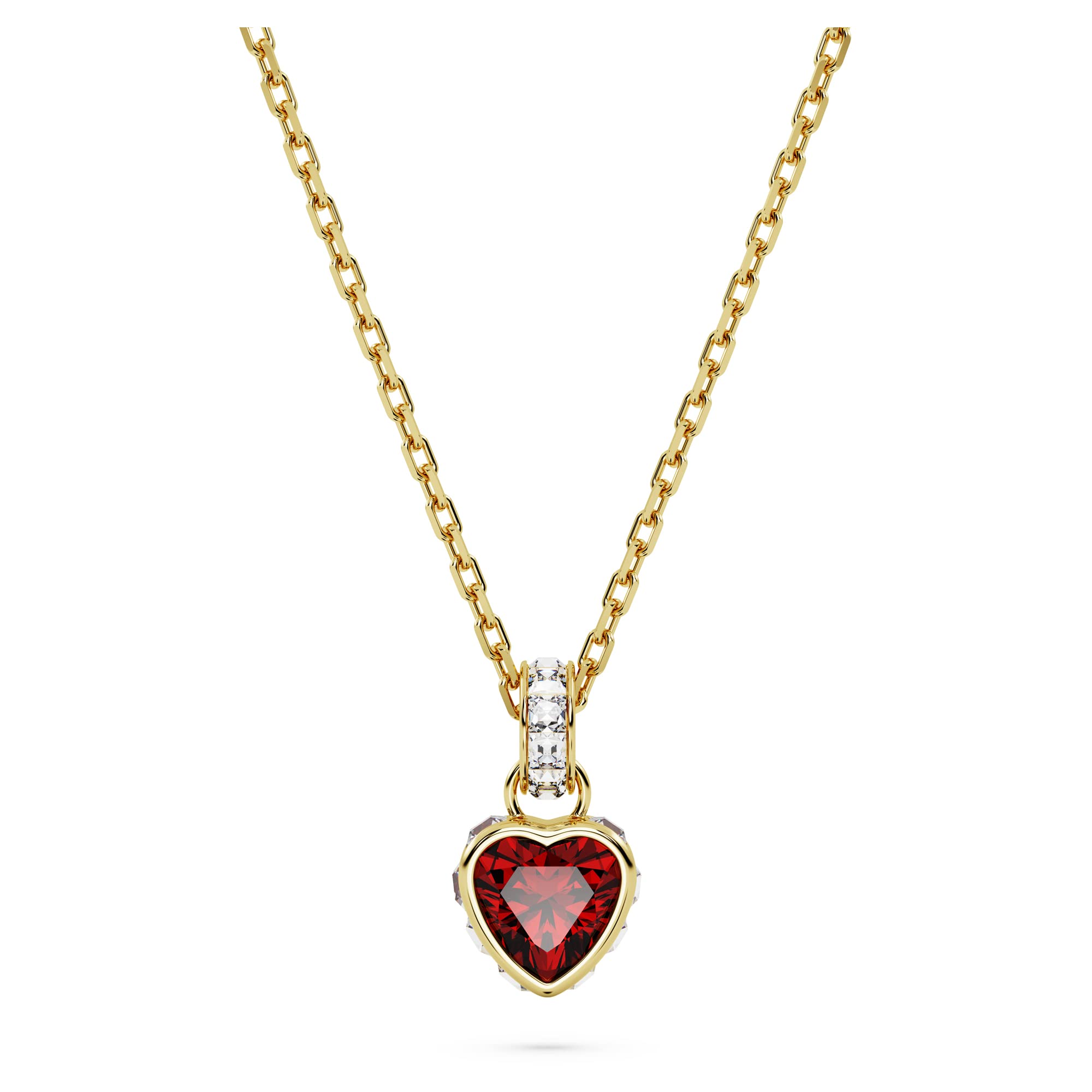 Foto 2 pulgar | Collar Con Colgante Swarovski Chroma En Forma De Corazón, Cristal Rojo, Tono Dorado - Venta Internacional.