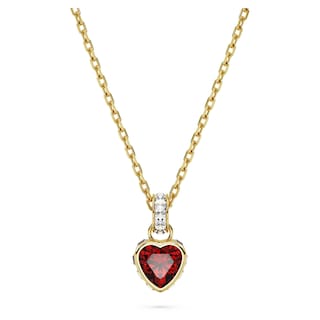 Foto 1 | Collar Con Colgante Swarovski Chroma En Forma De Corazón, Cristal Rojo, Tono Dorado - Venta Internacional.
